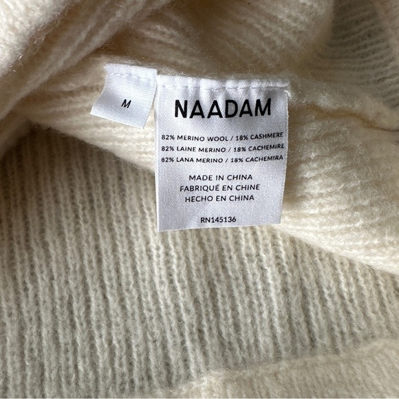 New! NAADAM Luxe Merino
Cashmere Tank Top Ivory Medium - Picture 5 of 7